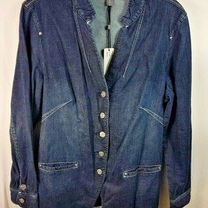 Spanner Blue Cotton Denim Womens Jacket NEW Size 10 w/ tags